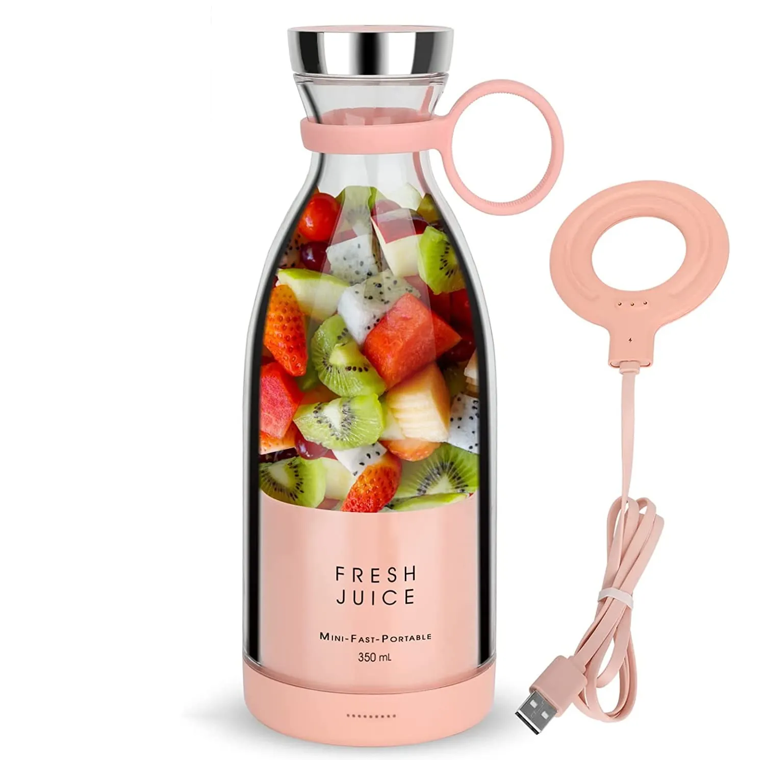 Portable Blender, Mini Blender for Shakes and Smoothies, Personal USB Rechargeable, Fresh Juice with 4 Blades, to Office/Gym/Travel